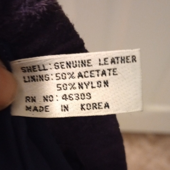 Vintage Purple Suede Leather A-Line Midi Skirt | Genuine Leather | Classic - Picture 3 of 7